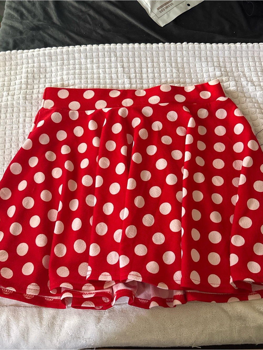 Red Polka Dot Mini Skirt - Playful Women's Skirt